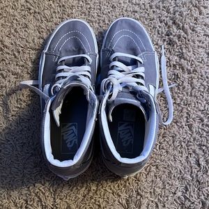 Grey high top vans